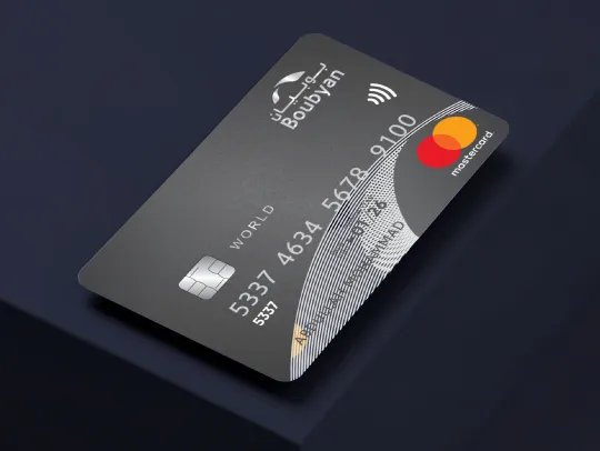 Front Side Image of Boubyan's World Mastercard Credit Card.