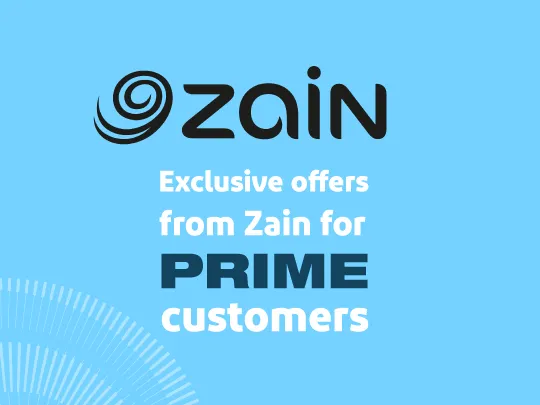 A banner of exclusive offers from Zain for Prime customers